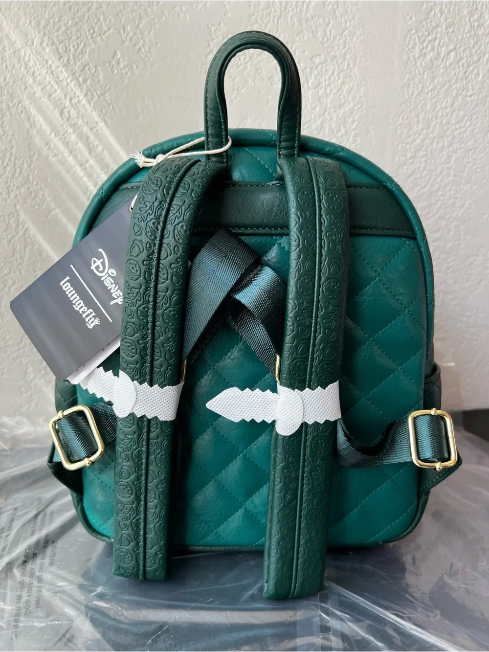 Loungefly Disney Chip & Dale Green Quilted Mini Backpack - NWT